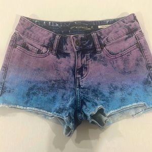 LOVEsick| Low rise short |Size 0| Purple ombre Tye-dyed